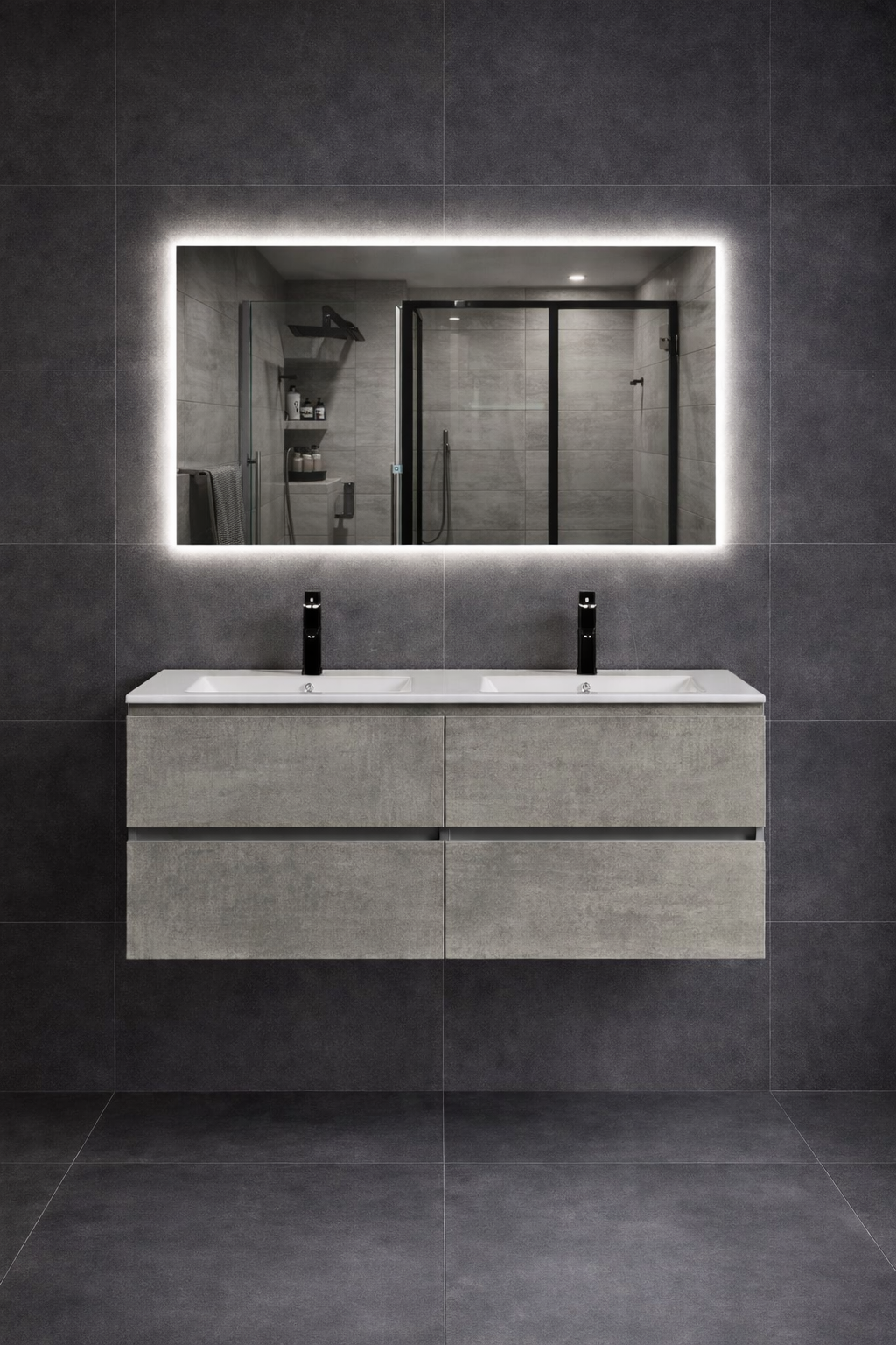 Norbad 120 cm SG-8056D - Betong Grå - Bilde 2