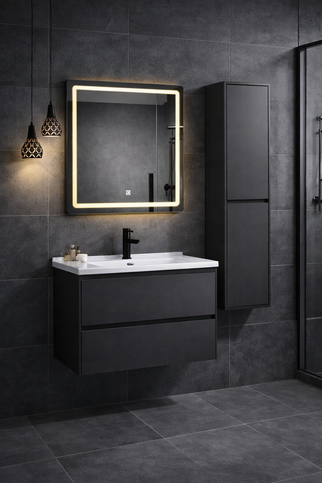 Servantskap SG-9126 med LED Speil - Antrasitt - Bilde 2