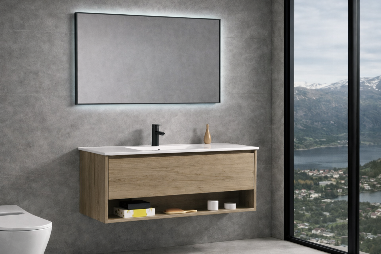 Komplett Møbelpakke 120 cm Eik – Norbad 9318