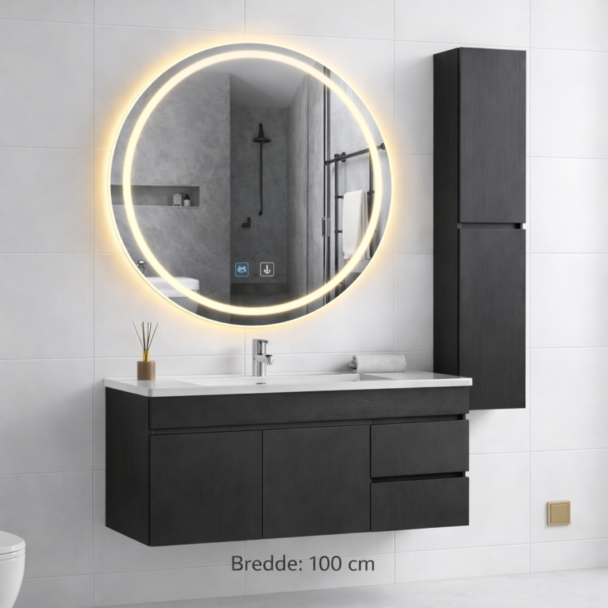 Norbad 9066-100 cm hvit flis