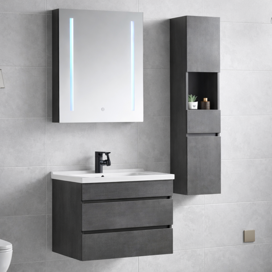 Norbad 9067-60 cm med lys flis