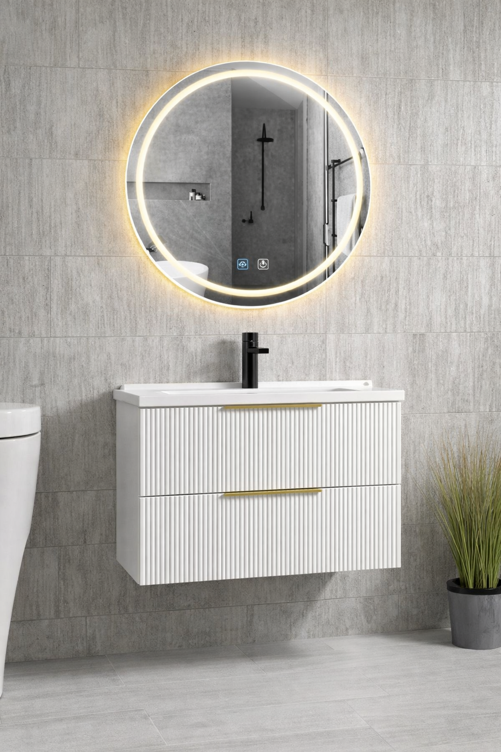 Norbad 9309 Hvit 80 cm - Bilde 3