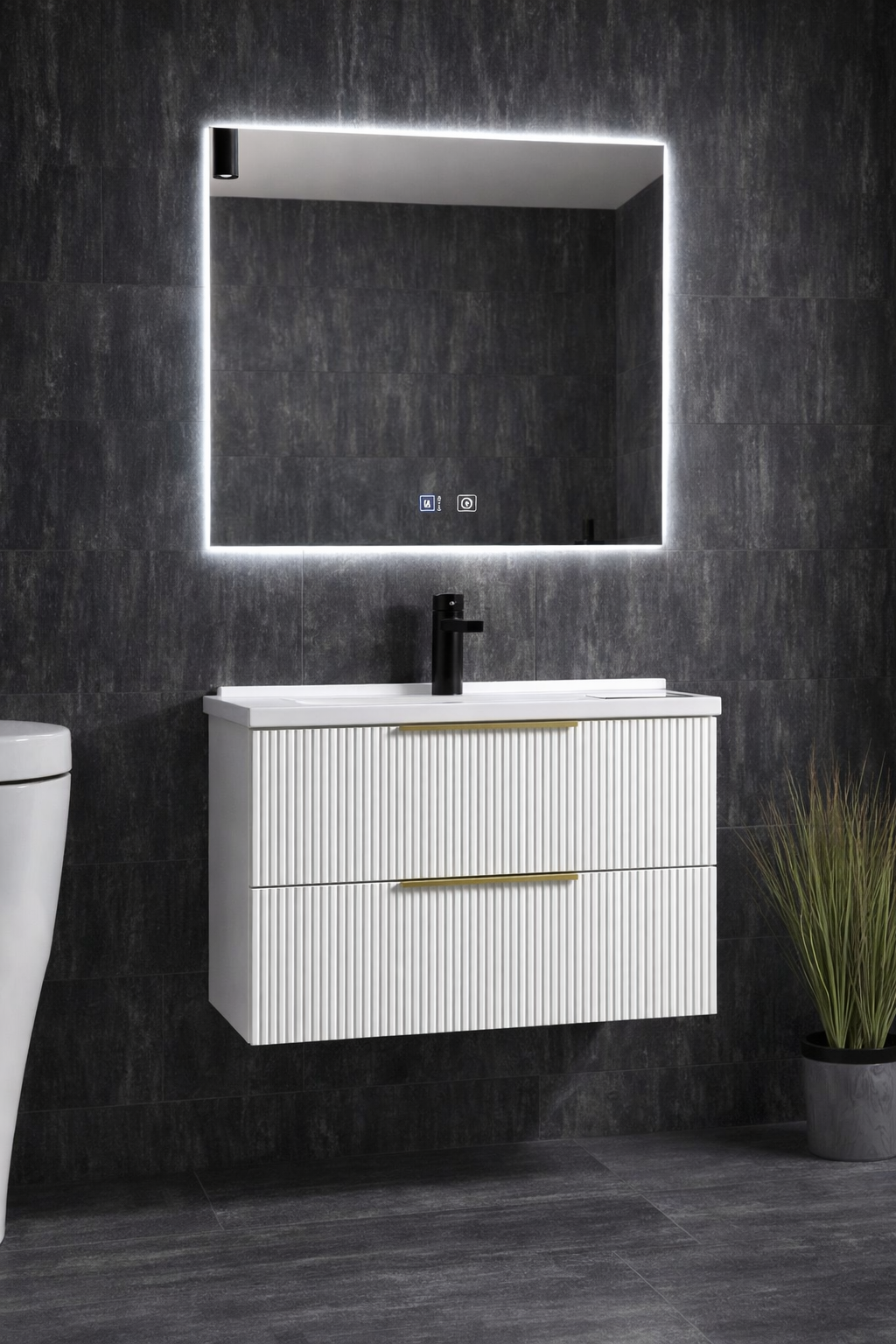 Norbad 9309 Hvit 80 cm - Bilde 2