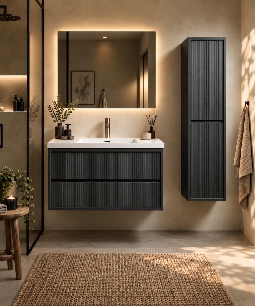 9361 stripet 80 cm antrasitt
